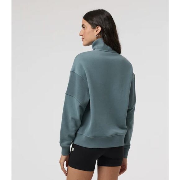 Vuori Sedona Rib Half Zip Sweatshirt Jacket Smoke Blue Size XS - Picture 3 of 9